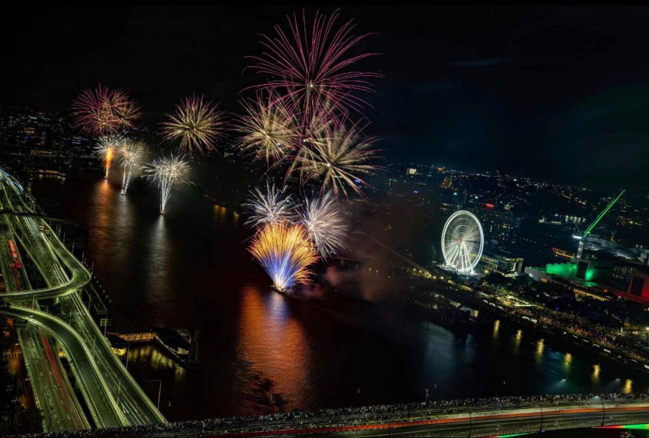Brisbane Riverfront Oasis 2Bed Panoramic Riverview ภายนอก รูปภาพ